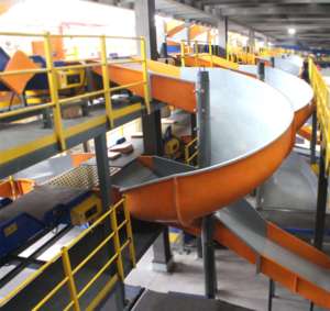 Luhui Modular tải máng bưu kiện hộp phân loại máy băng tải trọng lực tự lái xoắn ốc máng thích ứng phức tạp cao tầng không gian - Product Image 4