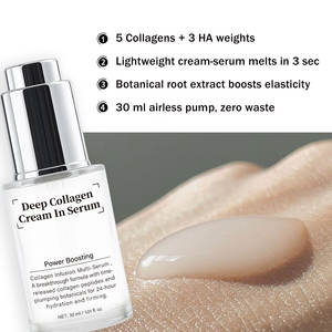 Crème au collagène profond, hydrate en profondeur, atténue les ridules, stimule le collagène, raffermit la peau, répare la sécheresse, antioxydant, tous types de peau, 60 ml - Product Image 2