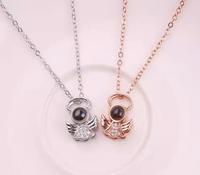 Collar de piedra natal de Ángel chapado en oro de 18K para niñas, niños, mujeres, Zirconia cúbica, Ala de Ángel, piedra natal, colgante de corazón, colgante de boda