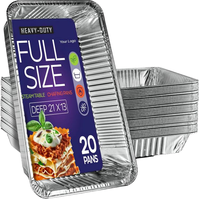 Barquette rectangulaire jetable en aluminium de qualité alimentaire extra large pour table de buffet, avec couvercle, pour la restauration hôtelière