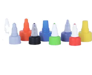 Toptan 18mm 20mm 24mm 28mm büküm-üst kapağı plastik meme 20mm büküm üst kapağı plastik vida sos şişesi kap