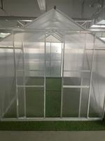 Très Grande Serre de Jardin en Aluminium et Polycarbonate de 20' x 8' avec Kit d'Installation Rapide et Facile, Double Porte Coulissante