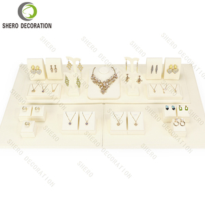 Wholesale Microfiber Jewellery Display Props Multi Style <b>Necklace</b> <b>Ring</b> Bracelet Display Stand for High End Jewelry Shop - Product Image 1
