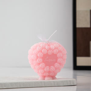 Moule à bougie d'amour <span class=keywords><strong>rose</strong></span> pour la Saint-Valentin DIY Bougie en silicone parfumée <span class=keywords><strong>rose</strong></span> en forme de coeur - Product Image 5