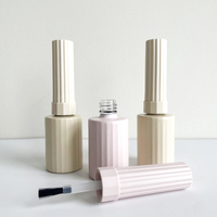 Flacons carrés en verre personnalisés pour vernis à ongles 10ml 12ml 15ml avec bouchon pinceau, contenants cosmétiques, emballage sérigraphié