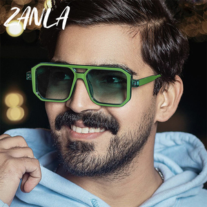 キャンディカラーパイロットサングラス2025ユニセックスダブルビームサングラス抗UVメガネパーソナリティスクエア眼鏡単にグーグル - Product Image 2