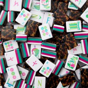 Juego de Mahjong Americano de Lujo Moderno de 160 Piezas, Diseño de 4 Capas con Reverso con Estampado de Leopardo, Fichas de Acrílico, Estándar de <span class=keywords><strong>Casino</strong></span> - Product Image 4