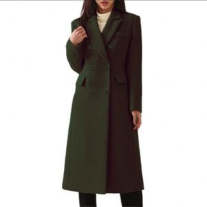 Manteau Long d'Automne-Hiver en <span class=keywords><strong>Tweed</strong></span> Grande Taille pour Femme, Veste en <span class=keywords><strong>Tweed</strong></span> - Product Image 2