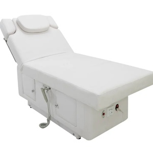 Table de massage électrique à trois moteurs, couleur personnalisable, pour soins du visage et spa, design contemporain, cuir PU chauffant, chambre à coucher - Product Image 3