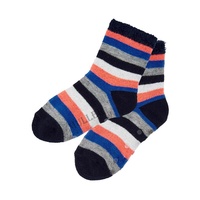 Chaussettes en coton antidérapantes pour tout-petits garçons-Chaussettes chaudes à poignées organiques pour bébé de 1 à 3 ans