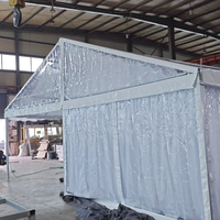 Photo réelle *Sans IA* Vente directe usine Tente de mariage transparente de 9 m de portée avec doublure blanche et structure en aluminium pour événements extérieurs