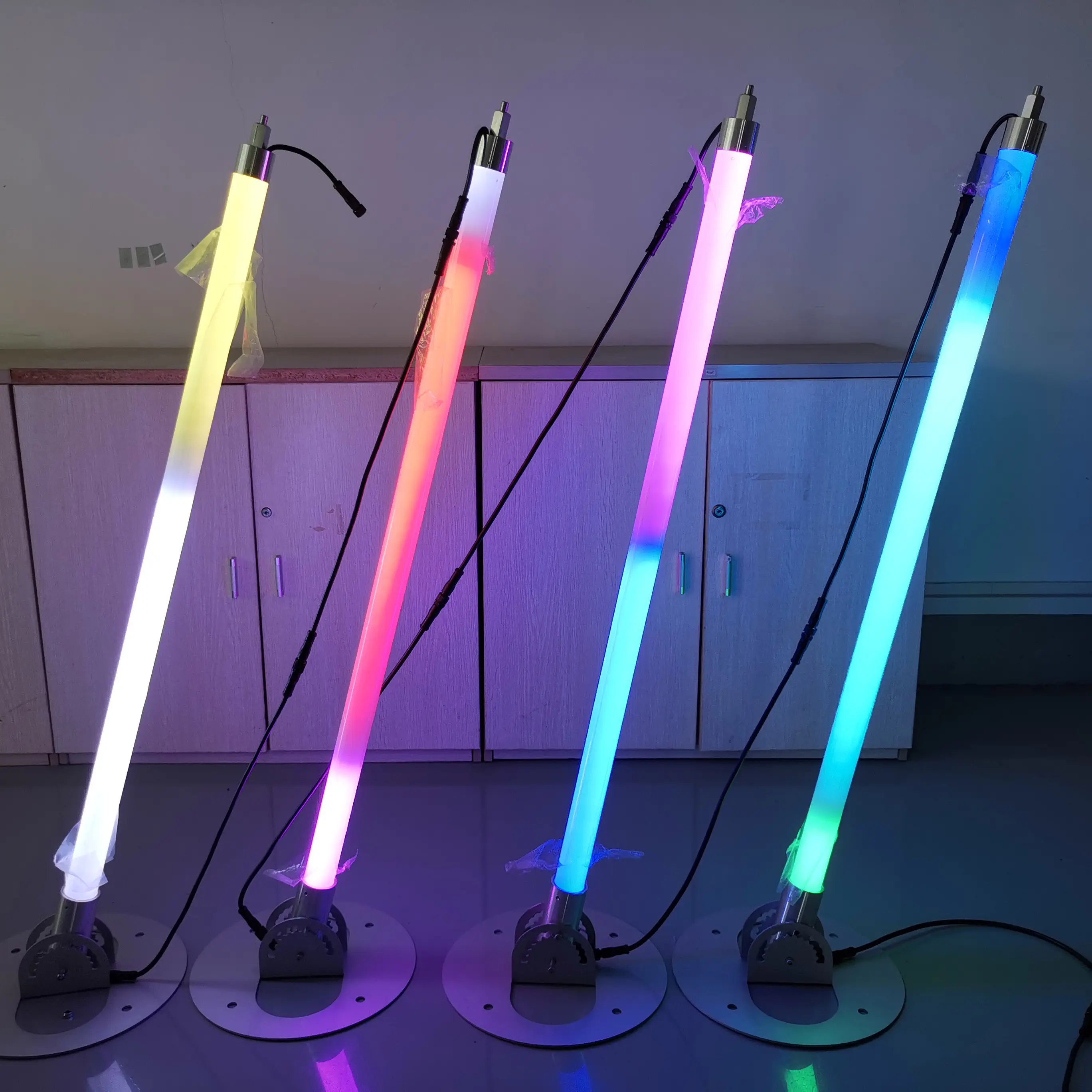 Musica attiva a colori 3D dmx512 led tube light at night club