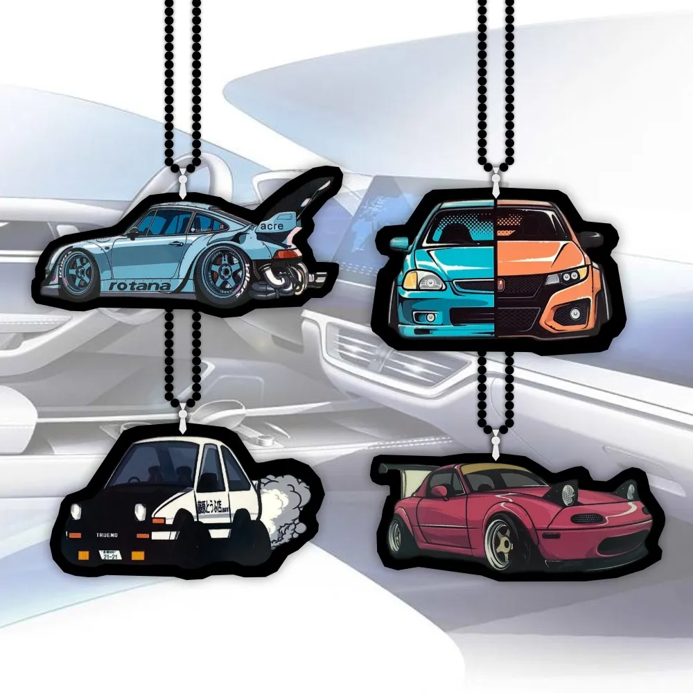 Auto hängen Ornamente Bewertung Spiegel Rennwagen innovativen Trend Schlüssel bund für Jungen und Mädchen