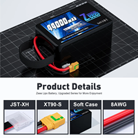 Zeee batterie de drone à haute densité d'énergie 6S HV FPV 22.8V 44000mAh batterie Lipo 25C avec connecteur XT90-S pour FPV agricole