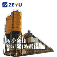 Impianto di Betonaggio Completamente Automatico Controllato da PLC, Capacità 120cbm/h, Modello JS2000, con Silo per Cemento da 200T e Linea Elettrica