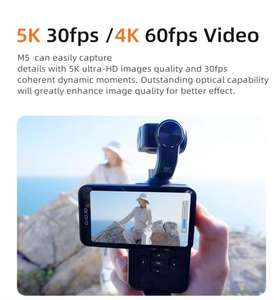 Cámara Deportiva Digital de Mano <span class=keywords><strong>4k</strong></span> con Gimbal de 3 Ejes, Visión Nocturna Infrarroja Estable, Videocámara para Vlogs - Product Image 5