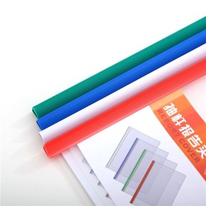 Deli A4 Classeur transparent à clip, organiseur de documents en plastique, porte-fichiers de bureau, couleur aléatoire, blanc, avec barre de traction - Product Image 4