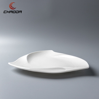 Assiettes en céramique blanches de 9 et 10 pouces, vente chaude, faites à la main, pour steak, pâtes, dîner, bols à soupe, vaisselle