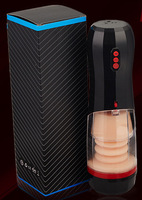 Godet de masturbation masculin automatique rotatif transparent, stimulateur réaliste de vagin, jouet sexuel pour hommes