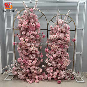Decoración de Fondo en Capas Personalizada para Bodas, Eventos, Fiestas de Cumpleaños, Arco de Flores Rosadas - Product Image 2