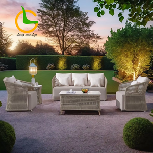 <span class=keywords><strong>Muebles</strong></span> de Jardín Modernos de <span class=keywords><strong>Mimbre</strong></span> Sintético para Exteriores, Sofá con Estructura Metálica, Resistente al Agua y a los Rayos UV, para Hotel, Parque de Ocio - Product Image 3