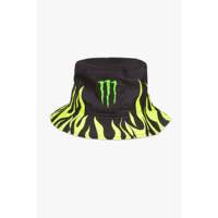 Chapeau Bob Monster Flames Haute Qualité Tendance en Tissu Mesh Personnalisable Style Sportif VR46 Officiel Noir Quatre