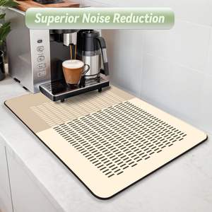 Tapis de drainage en terre de diatomées, motif à carreaux rectangulaires, séchage rapide, pour comptoir de cuisine, usage domestique - Product Image 5