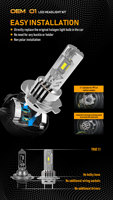 NVEL usine OEM O1 kit de phares haute qualité H4 H15 ampoules de phares à led pour système d'éclairage automatique