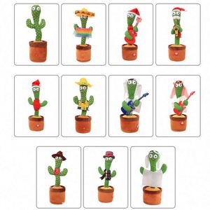 Cute Stuffed Flowerpot Twisting Dancing <b>Cactus</b> Doll <b>Talking</b> Singing Music Plush Toy with PP Cotton Material Adjustable Height - Product Image 6