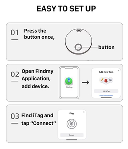 New MFI thông minh tag mini xách tay thời gian thực định vị TRACKER không thấm nước LED item <span class=keywords><strong>Finder</strong></span> làm việc với Apple tìm của tôi - Product Image 4