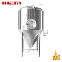 Cuve de Fermentation HEM Hermann Beer en Acier Inoxydable 2000L, Contrôlée par PLC, Garantie 6 Ans, Équipement de Brasserie Clé en Main