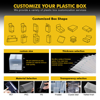 Boîte pliable en plastique transparent côtelé Chenxin PB-05 pour l'emballage de chaussures et de baskets, logo personnalisé, robuste, réutilisable, protectrice