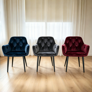<span class=keywords><strong>Chaises</strong></span> de <span class=keywords><strong>salle</strong></span> à <span class=keywords><strong>manger</strong></span> classiques 2026 avec accoudoirs, chaise de <span class=keywords><strong>salle</strong></span> à <span class=keywords><strong>manger</strong></span> en velours noir en promotion, chaise Teddy unique pour <span class=keywords><strong>salle</strong></span> à <span class=keywords><strong>manger</strong></span> - Product Image 1