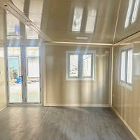 Maison conteneur extensible facile à installer 20ft 40ft, 2 chambres, préfabriquée, modulaire, pour bureau, café, usine avec terrasse