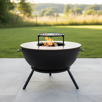 Vente en gros d'usine - Brasero multifonctionnel d'extérieur de 25 pouces - Cheminée à bois avec barbecue pour cour et patio