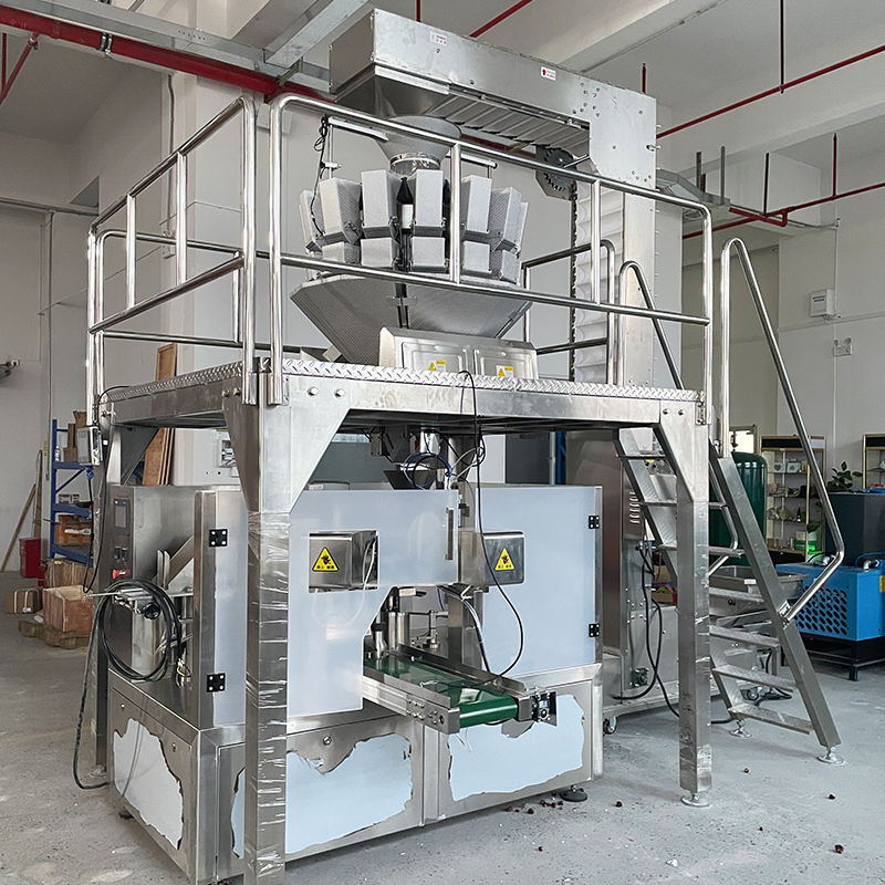 Multi-head Weighing Doypack Rotary Packing Nitrogen Meatballs Chicken ...