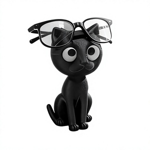Caja de Almacenamiento de Escritorio de Plástico con Forma de Gafas de Gato Impresas en 3D, Linda Caja de Almacenamiento para Decoración del Hogar y Regalos Navideños - Product Image 1