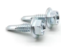 Vis autoperceuse hexagonale en acier au carbone galvanisé YPH avec tête à bride, norme DIN7504K