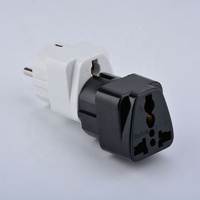 Cuivre Allemagne 4.8mm Adaptateur de prise Convertisseur de puissance, Adaptateur de prise Euro Us Uk vers Eu 2 broches Adaptateur de prise de voyage Euro