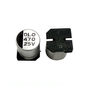 Distribuidor Autorizado de Condensadores de Aluminio SMD de 470 uF, 20%, 35 V, Montaje en Superficie, CDL035M471XDBPE50V00A - Product Image 1