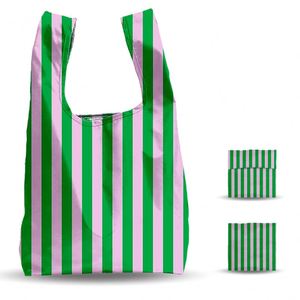 Standard Reusable <b>Folding</b> Long Promotion Eco-Friendly Ripstop Polyester Heat Transfer Printed Cartoon Letter Medium Shopping <b>Bag</b> - Product Image 1