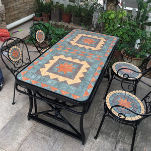 Meubles de patio modernes de haute qualité en gros, table et chaises de salle à manger en <span class=keywords><strong>fer</strong></span> <span class=keywords><strong>forgé</strong></span> pour l'<span class=keywords><strong>extérieur</strong></span> - Product Image 5