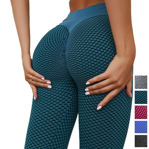 High Waist Scrunch Butt Gym <strong>Bubble</strong> <strong>Leggings</strong> for Women <strong>Booty</strong> Butt Lift Yoga Workout Compression <strong>Leggings</strong> Pants - Product Image 2