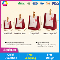 Sacs en papier blancs de luxe sur mesure avec ruban imprimé, accessoires, fermeture magnétique, logo personnalisé pour ODM/OEM