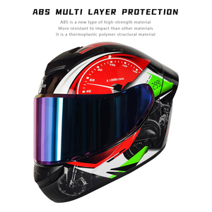 Casque de moto intégral bon marché de couleur personnalisée à pois avec boucle à dégagement rapide Logo personnalisable/paquet Casques au design novateur - Product Image 2