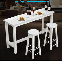 Nouveau design moderne en bois Maison Cuisine Hôtel Restauration rapide Tables de restaurant Hauteur Table de bar et tabourets