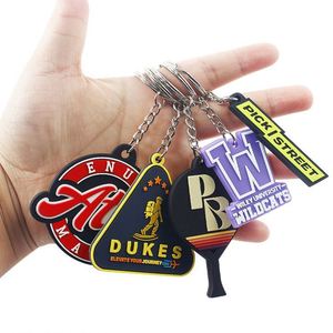 Promotional Custom 2D Soft Pvc Key Chain Logo Rubber <b>Keychains</b> Silicone Keyring Rubber <b>Personalized</b> Customized Pvc Keychain - Product Image 2