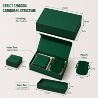 Boîte de présentation magnétique haut de gamme pour bijoux, directement de l'usine, délai d'échantillonnage de 15 jours, tailles, couleurs et styles entièrement personnalisables