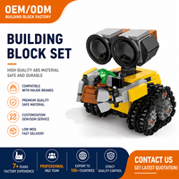 Blocs de construction robotisés de dessin animé JKC7635, modèle de briques en plastique à assembler soi-même, jouet éducatif de puzzle, ornement de bureau, cadeau pour enfants