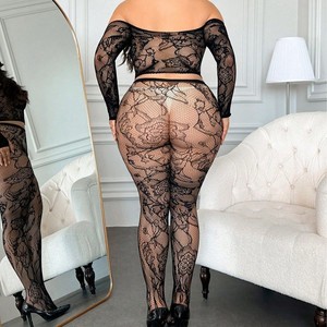 Lingerie OEM en dentelle <span class=keywords><strong>et</strong></span> résille rose, tenue <span class=keywords><strong>sexy</strong></span>, romantique <span class=keywords><strong>et</strong></span> coquette pour femmes, vente en gros - Product Image 4